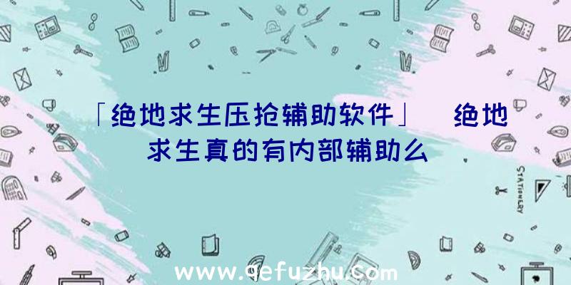 「绝地求生压抢辅助软件」|绝地求生真的有内部辅助么